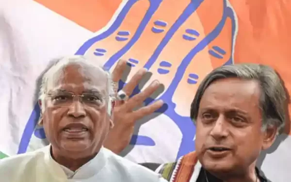 Kharge vs Tharoor
