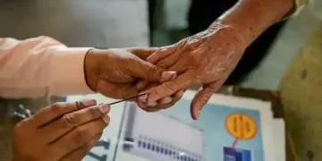 First phase of voting