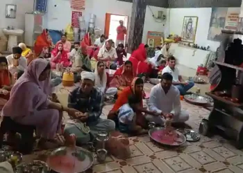 श्री हनुमान मंदिर पर श्री नर्मदेश्वर रुद्राभिषेक