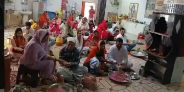 श्री हनुमान मंदिर पर श्री नर्मदेश्वर रुद्राभिषेक