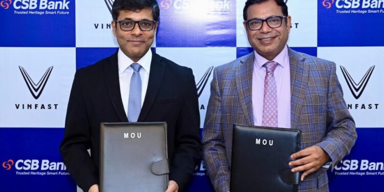 VinFast India Partners with CSB Bank to Deliver Comprehensive EV Financing Solutions