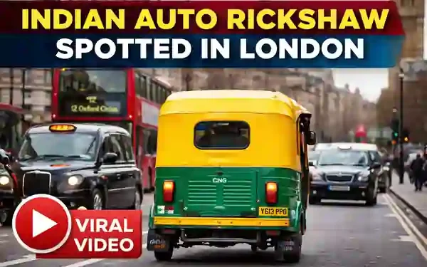 Indian auto rickshaw spotted driving through London