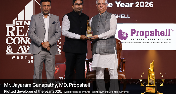 Propshell Wins "Plotted Developer of the Year 2026" at ET Now.in Realty Conclave & Awards
